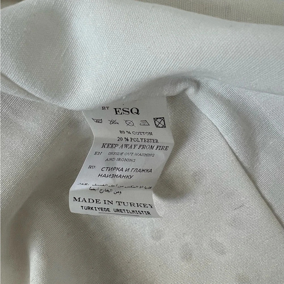 By ESQ NWNT WOMAN  LACE Long Sleeve Cotton Blend MIDI DRESS WHITE M - Picture 14 of 14